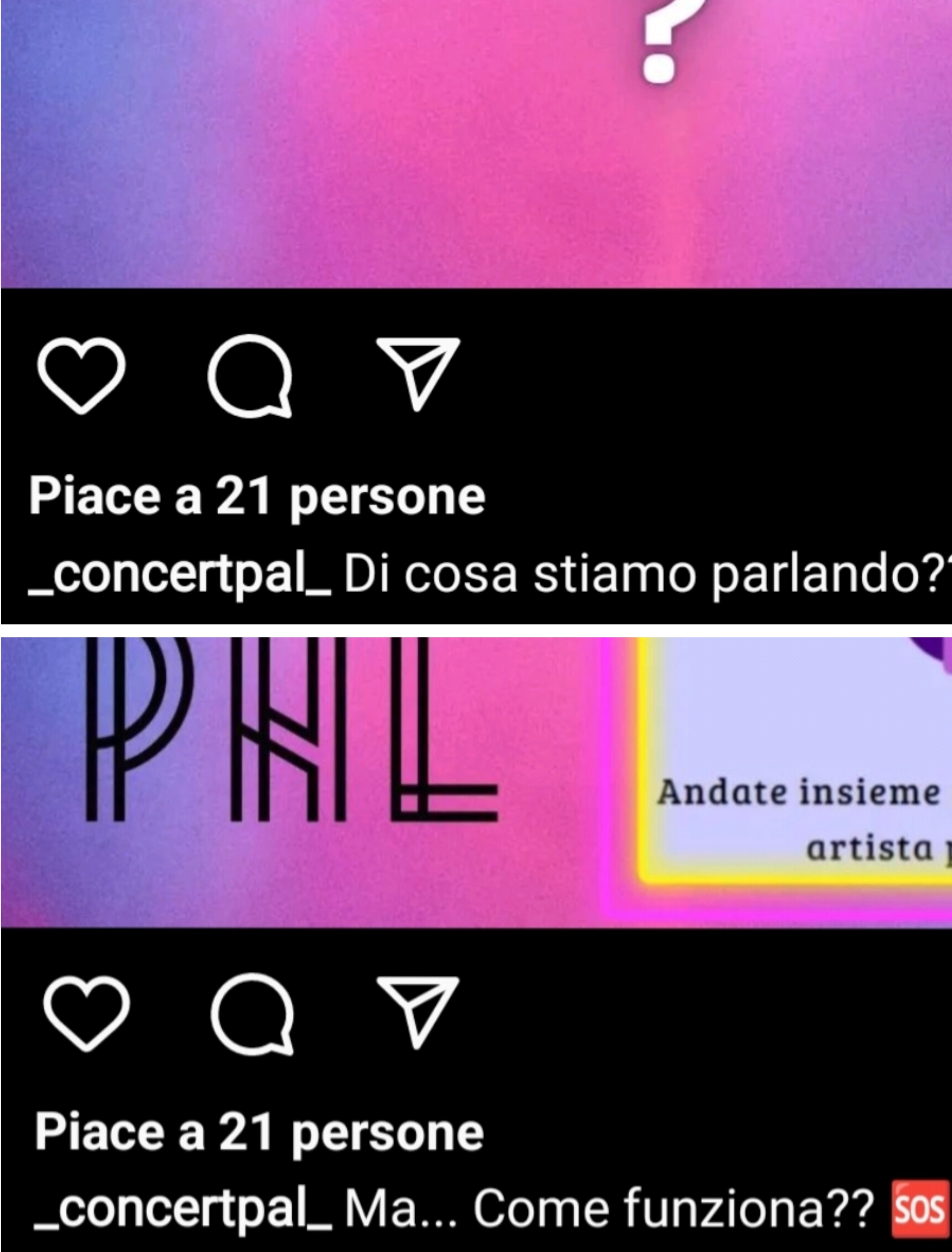 numero di likes ai post del profilo Instagram